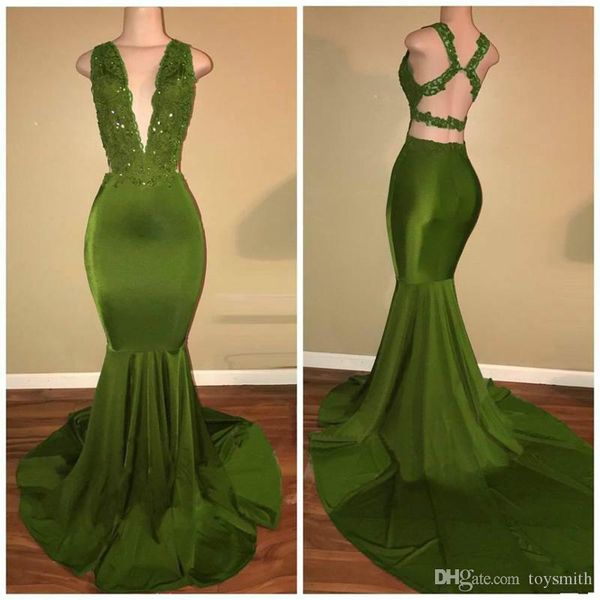 african girl deep v-neck sequins party prom dress elegant satin mermaid lace applique backless evening dress ing, Black;red
african girl deep v-neck sequins party prom dress elegant satin mermaid lace applique backless evening dress ing, Black;red