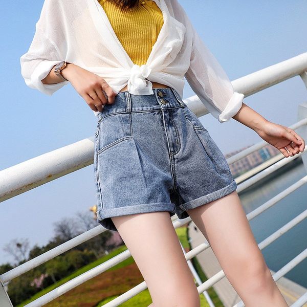 high elastic waist plus size jeans shorts women 2019 summer fashion streetwear pocket crimping denim shorts, White;black
high elastic waist plus size jeans shorts women 2019 summer fashion streetwear pocket crimping denim shorts, White;black