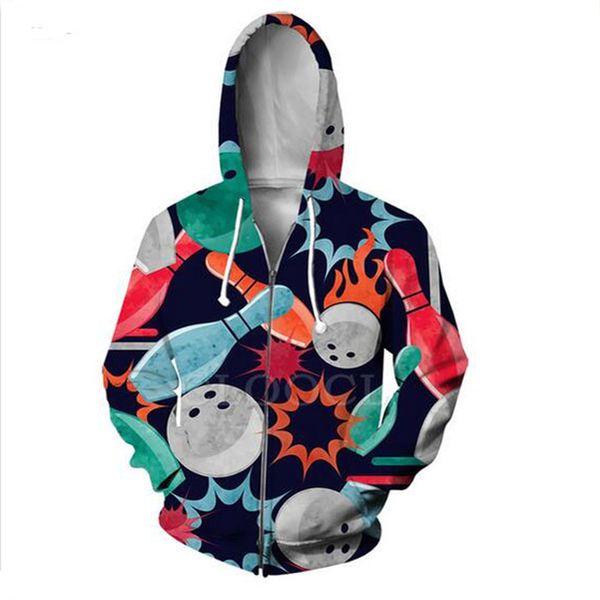 new fashion zipper hoodie sport bowling 3d print zip-up hoodies psychedelic sweatshirt men / women harajuku outfits r037, Black;brown
new fashion zipper hoodie sport bowling 3d print zip-up hoodies psychedelic sweatshirt men / women harajuku outfits r037, Black;brown