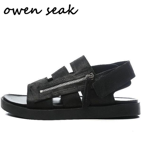 2018 owen seak men rome sandals genuine leather gladiator sandals summer slippers slides men, Black
2018 owen seak men rome sandals genuine leather gladiator sandals summer slippers slides men, Black