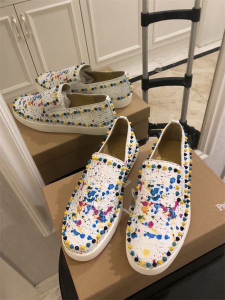 fast shipping platform men and women shoes wild vintage luxury rhinestone rivets women's shoes men's shoes loafers casual red outs, Black
fast shipping platform men and women shoes wild vintage luxury rhinestone rivets women's shoes men's shoes loafers casual red outs, Black