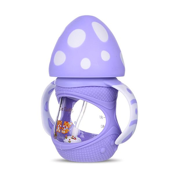 150ml wide-diameter with handle silicone shatter-resistant glass feeding bottle baby infant kids bottles portable safe non-toxic
150ml wide-diameter with handle silicone shatter-resistant glass feeding bottle baby infant kids bottles portable safe non-toxic