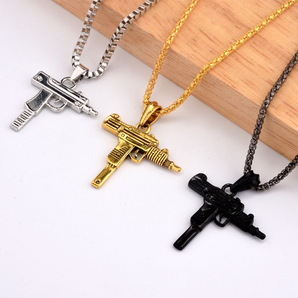 3 color accessories fashion pistol gun uzi necklaces men hip hop dance franco chain maxi charm long pendant necklace, Silver
3 color accessories fashion pistol gun uzi necklaces men hip hop dance franco chain maxi charm long pendant necklace, Silver
