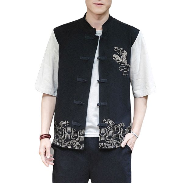 chinese style cotton shirt men long sleeve button color block casual vintage streetwear mandarin collar brand shirt men xxxxxl, White;black
chinese style cotton shirt men long sleeve button color block casual vintage streetwear mandarin collar brand shirt men xxxxxl, White;black