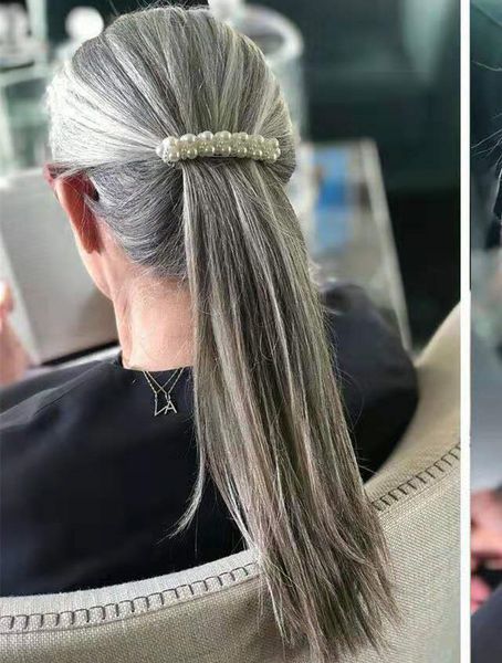 straight hair extensions clip in 1 pieces ponytail silky women hair pieces human hair - ash blonde mix silver gray(length:16inch,weight:120g, Black
straight hair extensions clip in 1 pieces ponytail silky women hair pieces human hair - ash blonde mix silver gray(length:16inch,weight:120g, Black