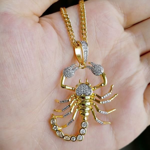 new 18k gold full cz cubic zirconia blingbling halloween scorpion pendant necklace hip hop iced out diamond jewelry gifts for men & women, Silver
new 18k gold full cz cubic zirconia blingbling halloween scorpion pendant necklace hip hop iced out diamond jewelry gifts for men & women, Silver