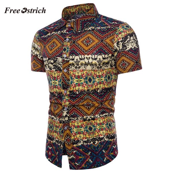 ostrich men shirts short sleeve 2019 plus size fashion men's summer bohe floral trendy shirt linen shirt blouse 91128, White;black
ostrich men shirts short sleeve 2019 plus size fashion men's summer bohe floral trendy shirt linen shirt blouse 91128, White;black