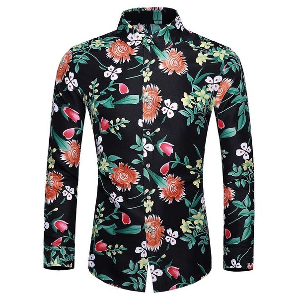 2019 shirt men's casual printing colorful slim long sleeve dress blouse streetwear camisa masculina chemise homme, White;black
2019 shirt men's casual printing colorful slim long sleeve dress blouse streetwear camisa masculina chemise homme, White;black