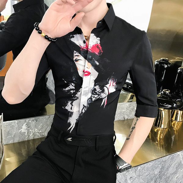 мужская рубашка повседневная slim fit с коротким рукавом рубашка beauty print 2019 высокое качество ночной клуб платье выпускного вечера соц, White;black
мужская рубашка повседневная slim fit с коротким рукавом рубашка beauty print 2019 высокое качество ночной клуб платье выпускного вечера соц, White;black