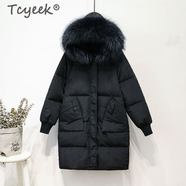 tcyeek women's down jacket + large fur hooded warm duck down coat female korean thick long jacket women winter clothes 2019 8001, Black
tcyeek women's down jacket + large fur hooded warm duck down coat female korean thick long jacket women winter clothes 2019 8001, Black
