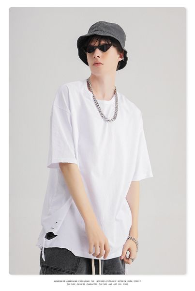 2020 mens designer t shirt spring and summer tide brand fashion street fall shoulder frayed hole cut 8 color short-sleeved t-shirt, White;black
2020 mens designer t shirt spring and summer tide brand fashion street fall shoulder frayed hole cut 8 color short-sleeved t-shirt, White;black