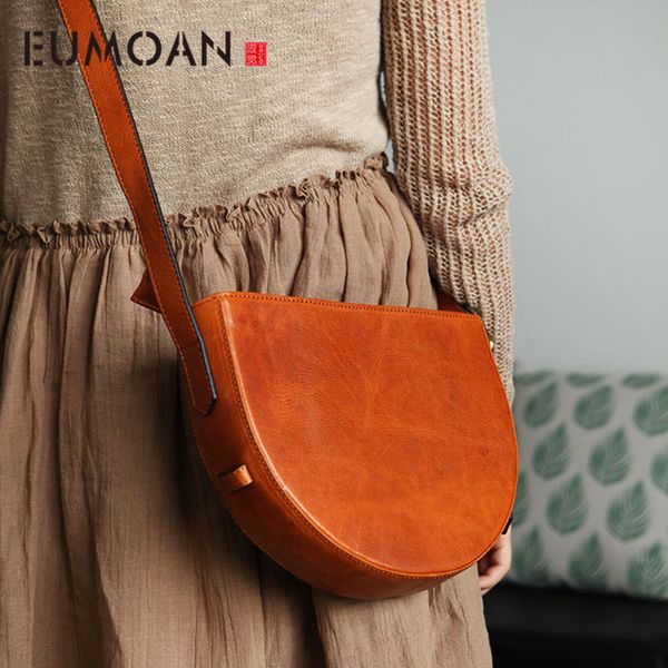 eumoan female cowhide semi-circular shoulder bag, leather stiletto bag, literary one-shoulder bag
eumoan female cowhide semi-circular shoulder bag, leather stiletto bag, literary one-shoulder bag