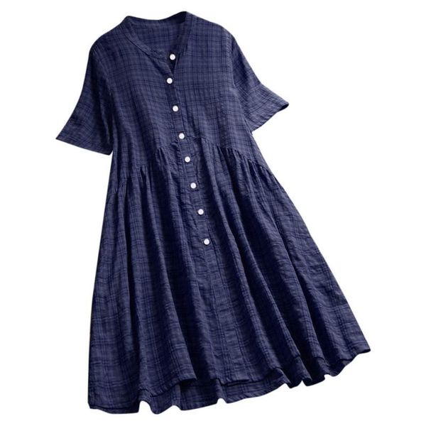 women's loose cotton and linen complex comfortable casual o-neck short breathable dress plus plus size short-sleeved 02*, Black;gray
women's loose cotton and linen complex comfortable casual o-neck short breathable dress plus plus size short-sleeved 02*, Black;gray