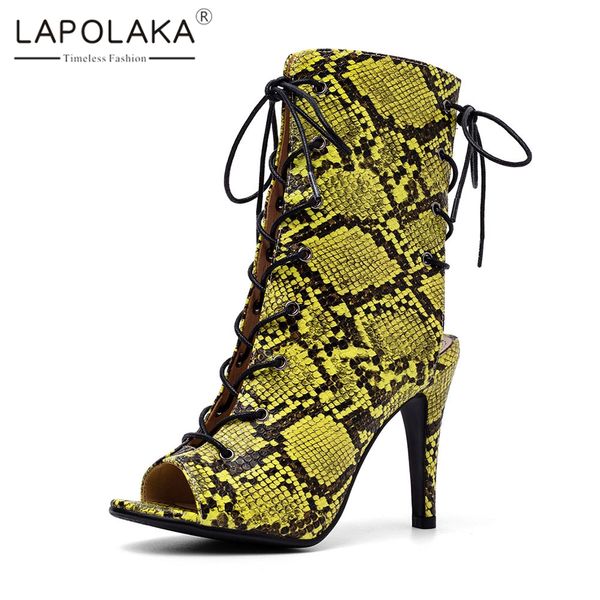 lapolaka new big size 34-43 ladies high heels summer ankle boots snake veins leopard peep toe shoes woman party footwear, Black
lapolaka new big size 34-43 ladies high heels summer ankle boots snake veins leopard peep toe shoes woman party footwear, Black