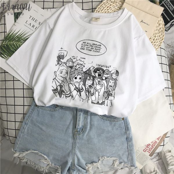 japanese cute fun my hero academy printing casual harajuku fashion round neck short sleeve t shirt new kawaii womens clo, White
japanese cute fun my hero academy printing casual harajuku fashion round neck short sleeve t shirt new kawaii womens clo, White