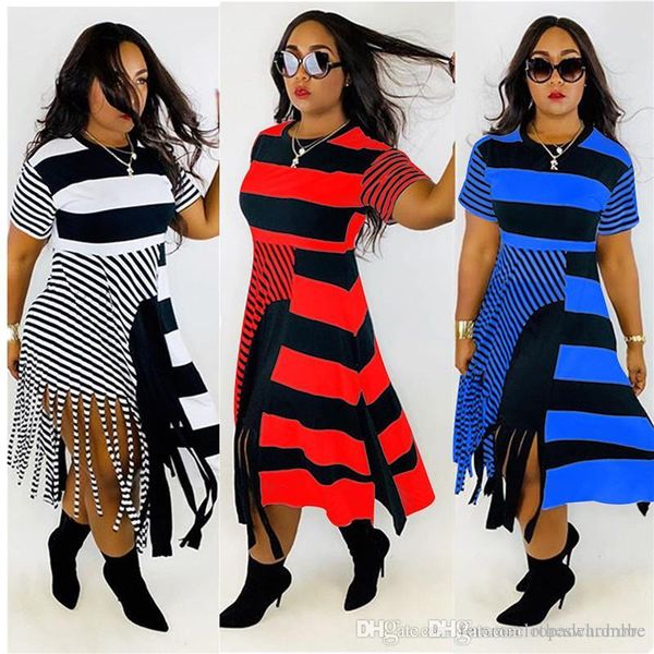 summer striped printed womens dresses black white print tassel loose ladies dresses fashion short sleeve female apparel, Black;gray
summer striped printed womens dresses black white print tassel loose ladies dresses fashion short sleeve female apparel, Black;gray