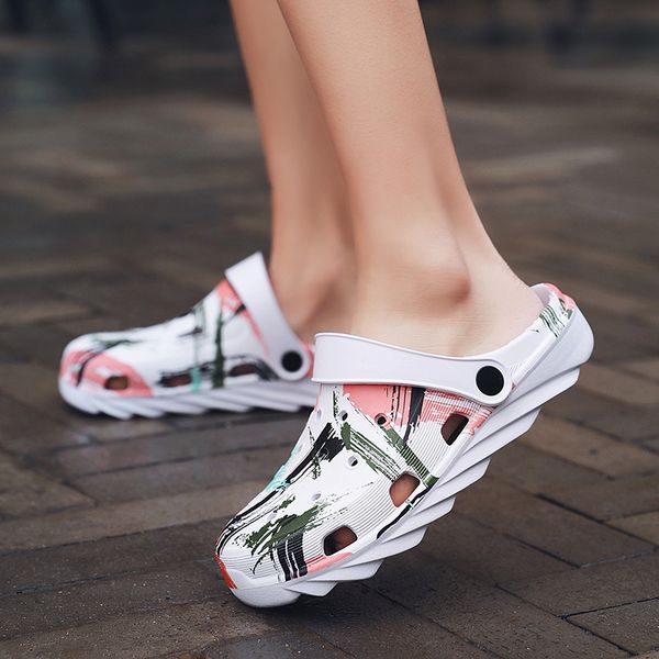 couple clog garden slippers men's casual shoes graffiti sandals women's slippers outside beach water cholas sandalias hombre, Black
couple clog garden slippers men's casual shoes graffiti sandals women's slippers outside beach water cholas sandalias hombre, Black