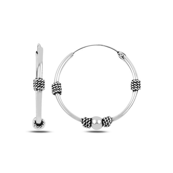 armagano 25mm oxidized ring earrings, Silver
armagano 25mm oxidized ring earrings, Silver