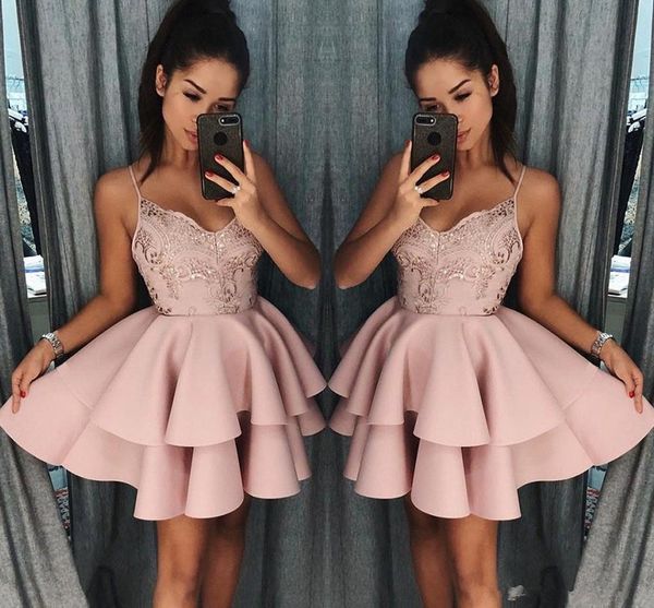 Dusty Rose Short Homecoming Dresses New Fall Spaghetti Straps A Line Layers Cocktail Dress Lace Sequins Mini Prom Gowns, Black
Dusty Rose Short Homecoming Dresses New Fall Spaghetti Straps A Line Layers Cocktail Dress Lace Sequins Mini Prom Gowns, Black