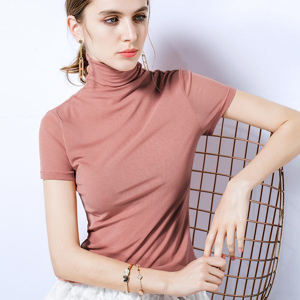 womens short sleeve t-shirt womens turtleneck mesh bottoming shirt summer new solid color tight shirt asian size, White
womens short sleeve t-shirt womens turtleneck mesh bottoming shirt summer new solid color tight shirt asian size, White