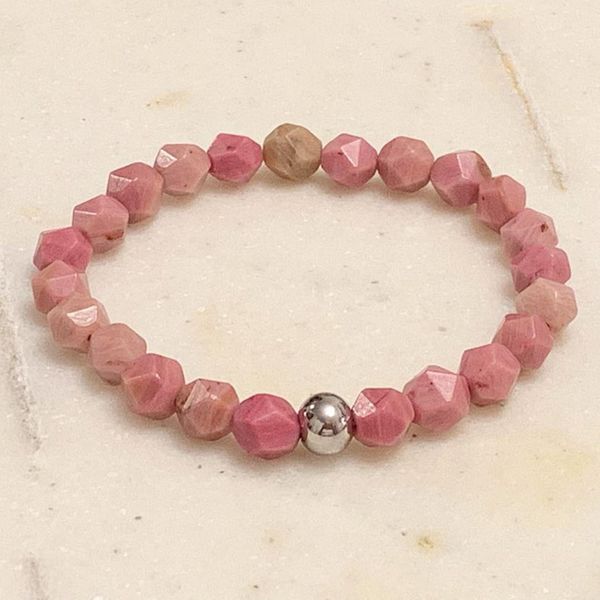 8mm faceted rhodonite mala bracelet star cut beads stretchy bracelet handmade beaded pink jewelry, Golden;silver
8mm faceted rhodonite mala bracelet star cut beads stretchy bracelet handmade beaded pink jewelry, Golden;silver