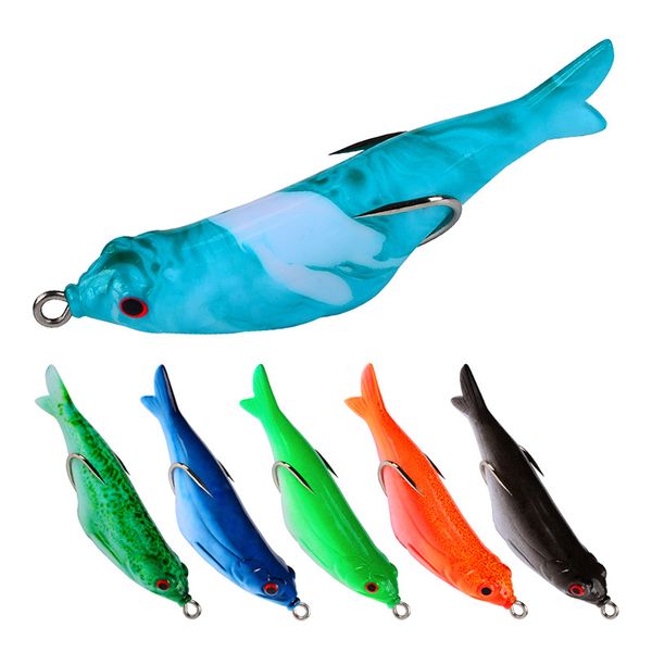 new lifelike frog body fish tail popper rubber bait 10cm 14g floating swimming blackfish bass lure
new lifelike frog body fish tail popper rubber bait 10cm 14g floating swimming blackfish bass lure