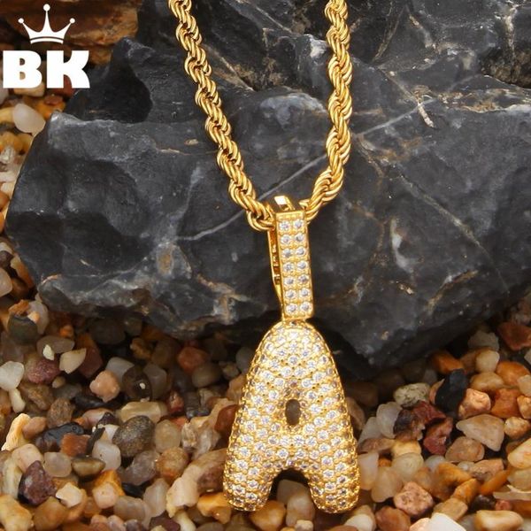 pendant necklaces the bling king small size bubble initial letter iced out cz custom charm necklace cubic zirconia with rope chain, Silver
pendant necklaces the bling king small size bubble initial letter iced out cz custom charm necklace cubic zirconia with rope chain, Silver