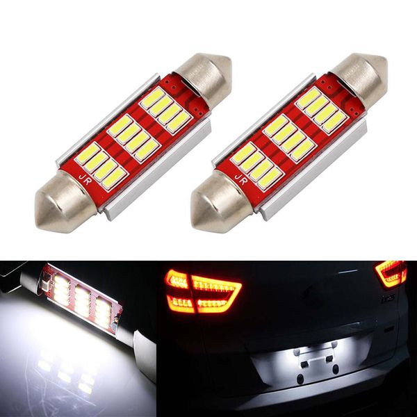 2x 36mm pure white canbus c5w bulbs for samsung 4014 smd license plate light for megane 2
2x 36mm pure white canbus c5w bulbs for samsung 4014 smd license plate light for megane 2