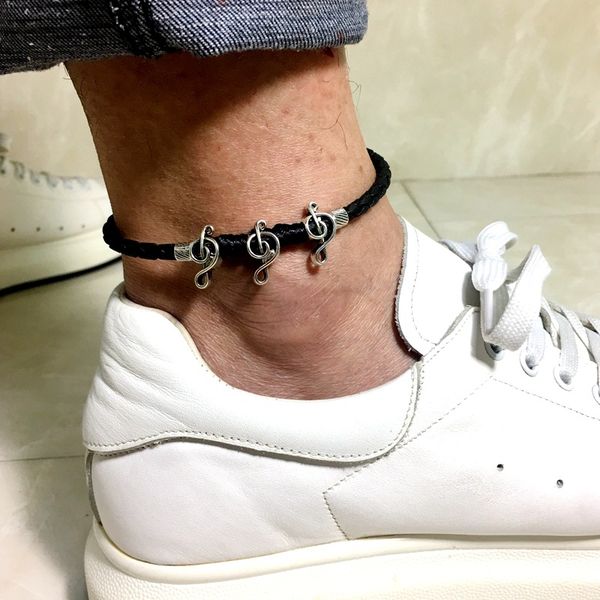 wukaka vintage men punk music note anklet chain leather chain bracelets & bangle for father's day gifts men jewelry, Red;blue
wukaka vintage men punk music note anklet chain leather chain bracelets & bangle for father's day gifts men jewelry, Red;blue