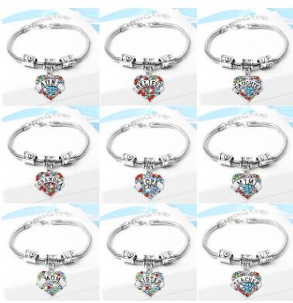 11color friends bracelets women sister mom hope letters bracelet silver crystal rhinestone heart charm bracelet family member bracelets, Golden;silver
11color friends bracelets women sister mom hope letters bracelet silver crystal rhinestone heart charm bracelet family member bracelets, Golden;silver