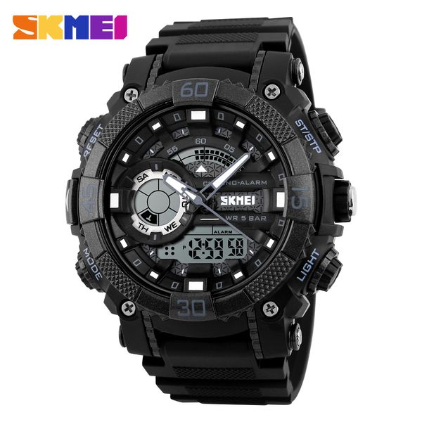 Skmei Fashion Dial Outdoor Sports Watches Men Electronic Quartz Digital Watch 50m Waterproof Wristwatches Relogio Masculino 1228