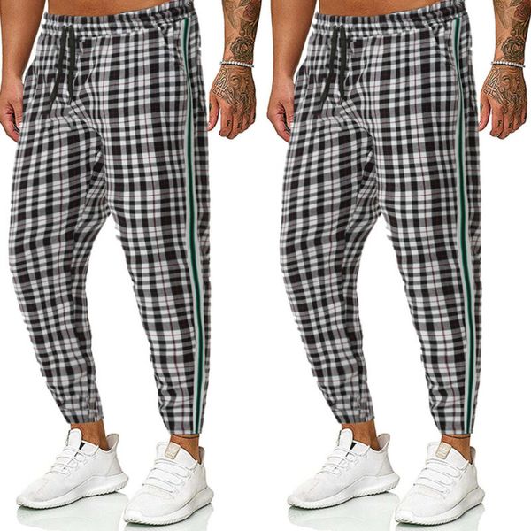 men casual jogger dance sportwear baggy harem pants slacks check plaid trousers, Black
men casual jogger dance sportwear baggy harem pants slacks check plaid trousers, Black