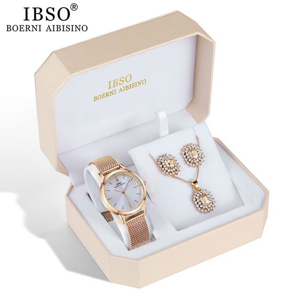 ibso brand quartz wristwatches necklace earring combination set women watch female jewelry metal strap watches for ladies gift, Slivery;brown
ibso brand quartz wristwatches necklace earring combination set women watch female jewelry metal strap watches for ladies gift, Slivery;brown