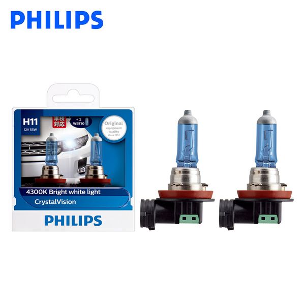 philips h11 12v 55w crystal vision 4300k halogen bulbs bright white light car lamps stylish look uv resistant 12362cvsm, pair
philips h11 12v 55w crystal vision 4300k halogen bulbs bright white light car lamps stylish look uv resistant 12362cvsm, pair