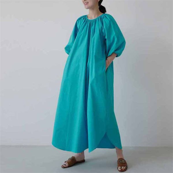 johnature new solid color puff sleeve korean plus size loose women dresses 2020 summer o-neck half sleeve pockets dress, Black;gray
johnature new solid color puff sleeve korean plus size loose women dresses 2020 summer o-neck half sleeve pockets dress, Black;gray