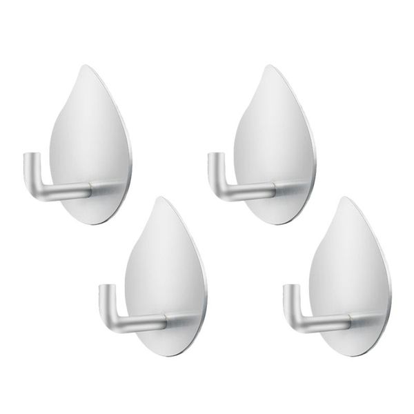 4pcs practical single hangers stainless steel hangers wall mounted hooks water drop shape for kitchen bathroom
4pcs practical single hangers stainless steel hangers wall mounted hooks water drop shape for kitchen bathroom