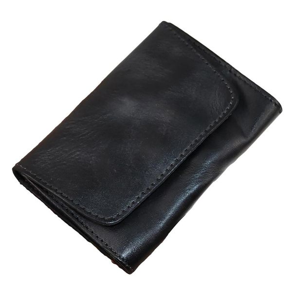 

retro men multipurpose cowhide leather cash card coin holder short wallet purse, Red;black