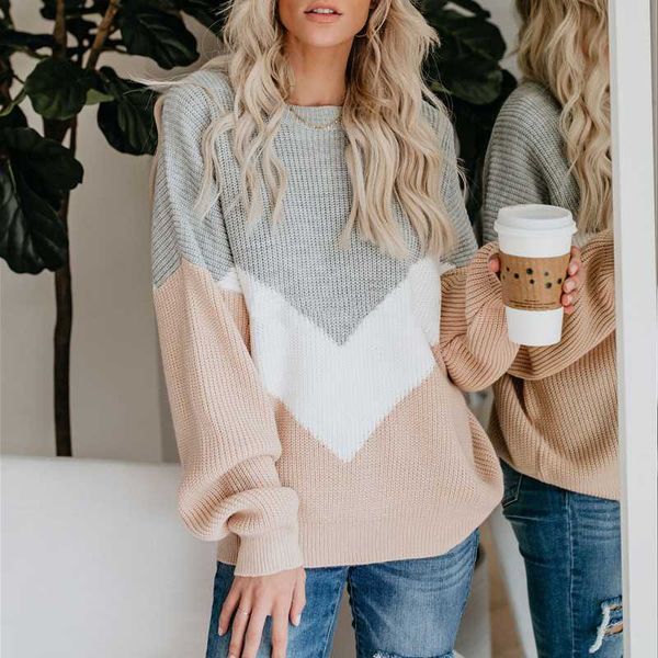 fashion patchwork pullover sweater for women o-neck lantern sleeve sweater 2019 autumn winter casual loose knitted femme jumper, White;black
fashion patchwork pullover sweater for women o-neck lantern sleeve sweater 2019 autumn winter casual loose knitted femme jumper, White;black