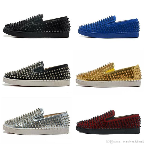 2019 designer fashion designer brand studded spikes flats shoes red bottom casual shoes men and women party lovers genuine leather sneakers, Black
2019 designer fashion designer brand studded spikes flats shoes red bottom casual shoes men and women party lovers genuine leather sneakers, Black