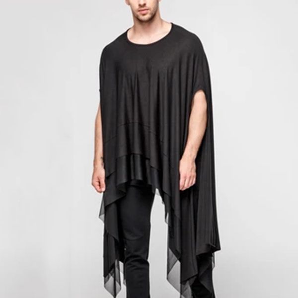 men's t-shirts incerun 2021 men t shirts solid color round neck personality t-shirt cloak cape punk style loose irregular pullover 5xl, White;black
men's t-shirts incerun 2021 men t shirts solid color round neck personality t-shirt cloak cape punk style loose irregular pullover 5xl, White;black