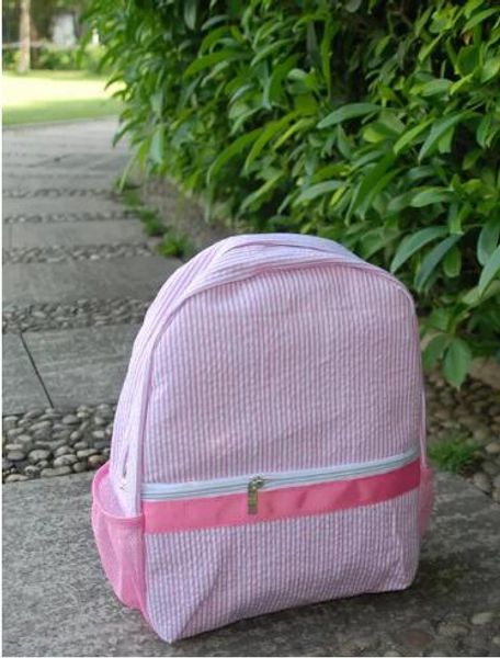 two colors seersucker toddler bag preschool backpack can be embroideried for boy and girl book bag with mesh pockets
two colors seersucker toddler bag preschool backpack can be embroideried for boy and girl book bag with mesh pockets