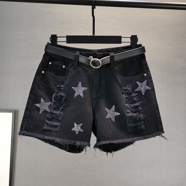 black jeans shorts women's 2020 summer new loose-fit high-waisted slimming holes drilling wide-leg shorts female jean, Blue
black jeans shorts women's 2020 summer new loose-fit high-waisted slimming holes drilling wide-leg shorts female jean, Blue