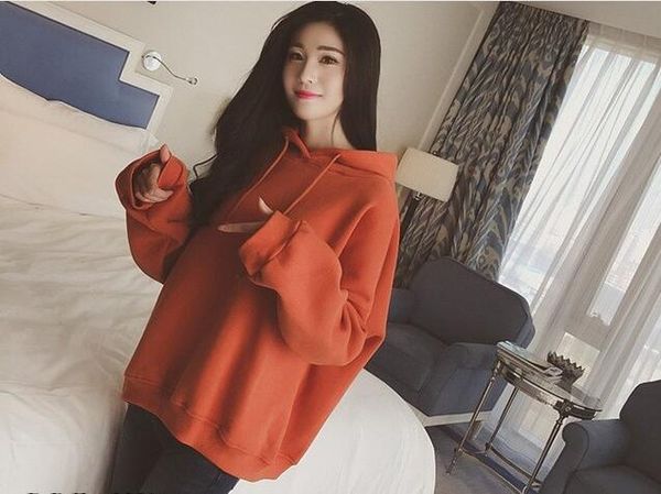 autumn winter women's hoodies loose long-sleeved hooded korean version plus velvet solid sweatshirt female 2018 new arrival, Black
autumn winter women's hoodies loose long-sleeved hooded korean version plus velvet solid sweatshirt female 2018 new arrival, Black
