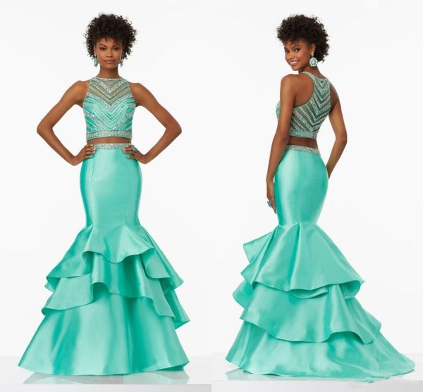2019 new design mint two pieces prom dresses beaded tiered crystals formal evening party gowns red carpet runaway celebrity dress, Black
2019 new design mint two pieces prom dresses beaded tiered crystals formal evening party gowns red carpet runaway celebrity dress, Black