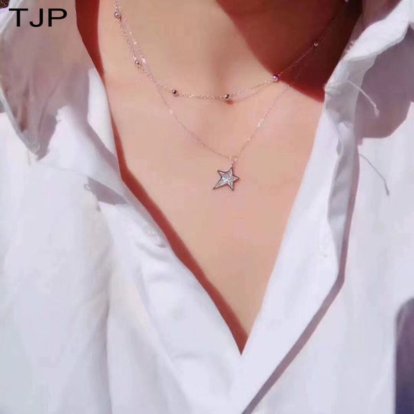 pure silver original ball star double-decked one short one long drilled clavicle chain cold wind birthday necklace
pure silver original ball star double-decked one short one long drilled clavicle chain cold wind birthday necklace