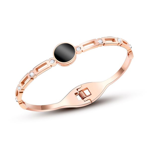 elegant shell crystal stainless steel bracelets bangles for women female girl trendy upscale office jewelry gift party, Black
elegant shell crystal stainless steel bracelets bangles for women female girl trendy upscale office jewelry gift party, Black