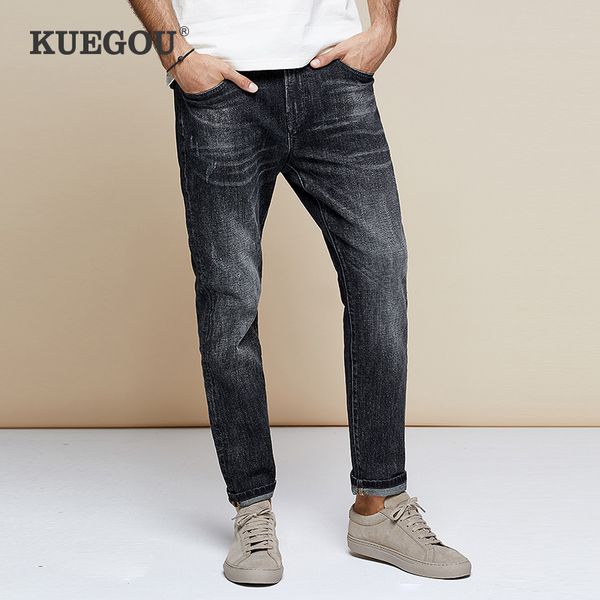 kuegou men's jeans leisure to wash the old type micro elastic straight jeans fashion men's wear black pants lk-1785, Blue
kuegou men's jeans leisure to wash the old type micro elastic straight jeans fashion men's wear black pants lk-1785, Blue