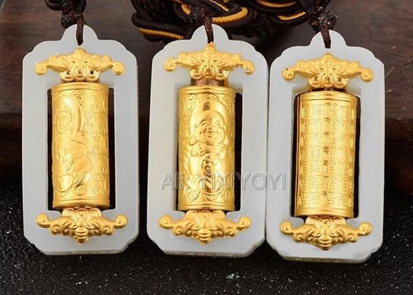 natural white hetian jade + 18k gold dragon phoenix buddha guanyin fu strip amulet pendant + necklace jewelry certificate, Silver
natural white hetian jade + 18k gold dragon phoenix buddha guanyin fu strip amulet pendant + necklace jewelry certificate, Silver