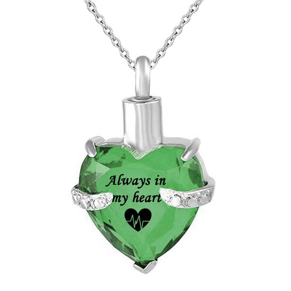 cremation jewelry crystal ash pendant urn necklace heart electrocardiogram memorial keepsake -always in my heart, Silver
cremation jewelry crystal ash pendant urn necklace heart electrocardiogram memorial keepsake -always in my heart, Silver