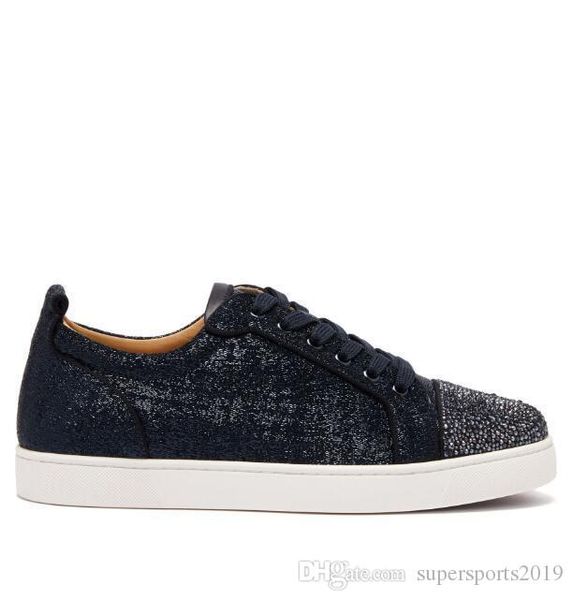 19ss blue skate red bottom men's sneakers louisflat junior crystal-embellished lamé trainers red sole spiked red sole shoes wholesale, Black
19ss blue skate red bottom men's sneakers louisflat junior crystal-embellished lamé trainers red sole spiked red sole shoes wholesale, Black
